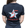 5 Star Black V-Neck Jersey T-Shirt - 4