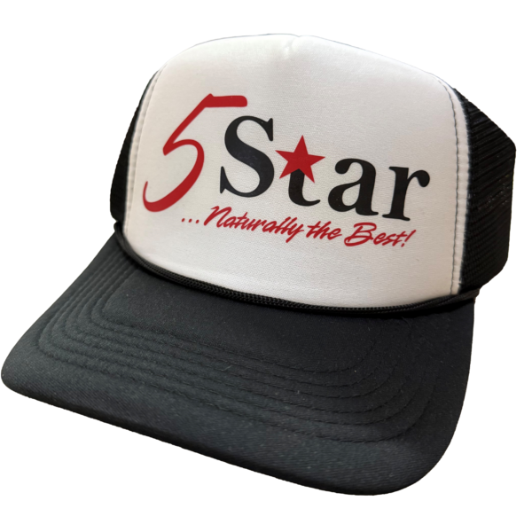 5 Star Embroidery Logo Cap - Black