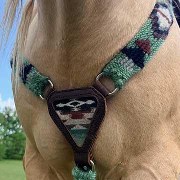 Gladiator Breast Collar made with Mesilla Pendleton Fabric