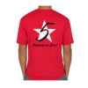 5 Star Red Performance Crew-Neck T-Shirt Back 5 Star Red Performance Men's Crew Neck T-Shirt - 4