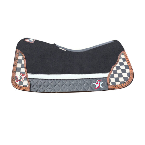 The Checkmate Saddle Pad in Black UltraSuede® | Limited Edition 5 Star Pad