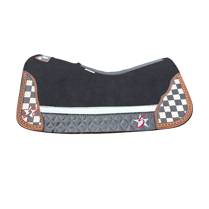 Checkmate-black-ultrasuede The Checkmate Saddle Pad in Black UltraSuede® | Limited Edition 5 Star Pad - 1