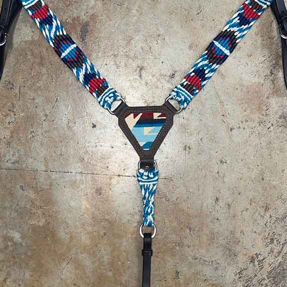 Gladiator Breast Collar made with Big Thunder Scarlet Pendleton Fabric®