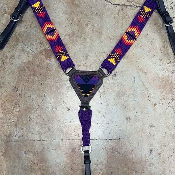 Gladiator Breast Collar made with Coyote Butte Pendleton Fabric®